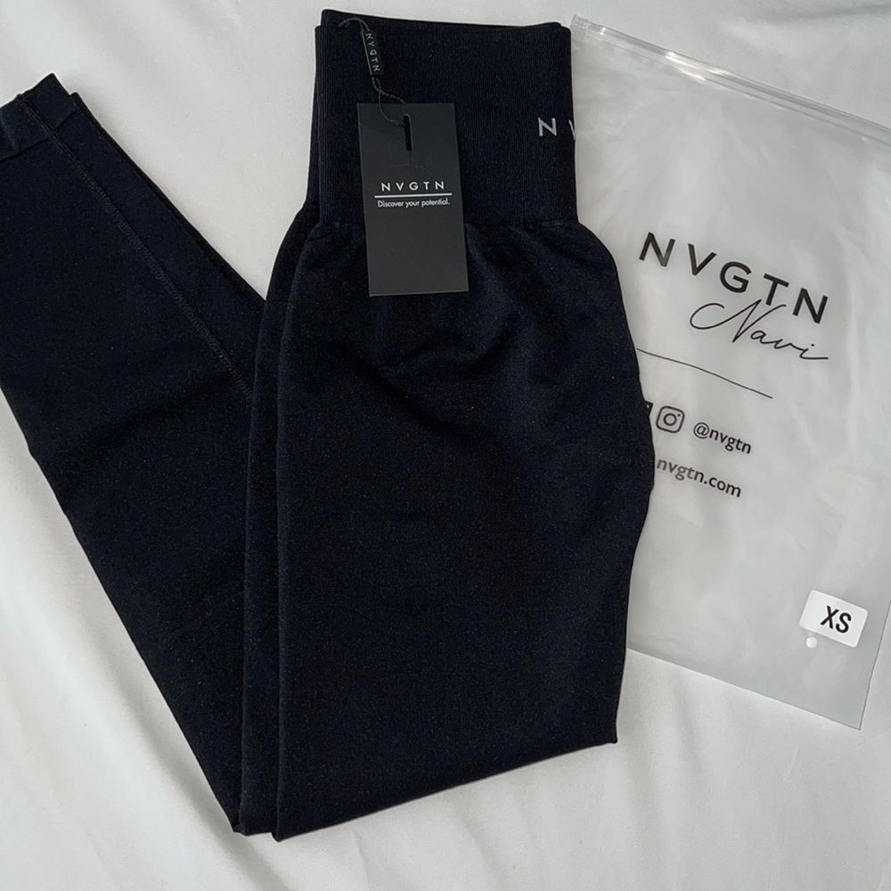 NVGTN Black Solid Seamless Leggings. NEW‼️